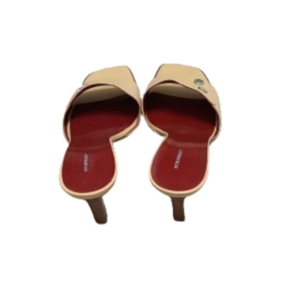 BURBERRY Open Toe Leather  Heeled Mules Womens Slide Sandals Size EU 41/ US 10.5 - Picture 9 of 15